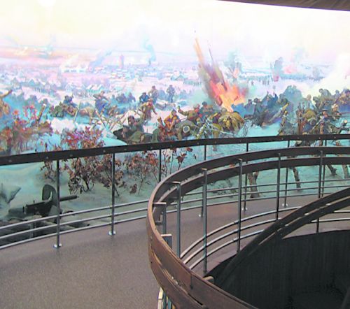 Фрагмент панорамы «Волочаевская битва». Плановая реставрация легендарной панорамы в Хабаровске идет шестой год