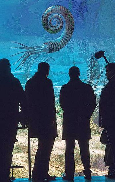 Видеоинсталляция удалась настолько, что в сравнении с ней живые рыбы могут и проиграть. Фото: Коммерсантъ / Дмитрий Азаров