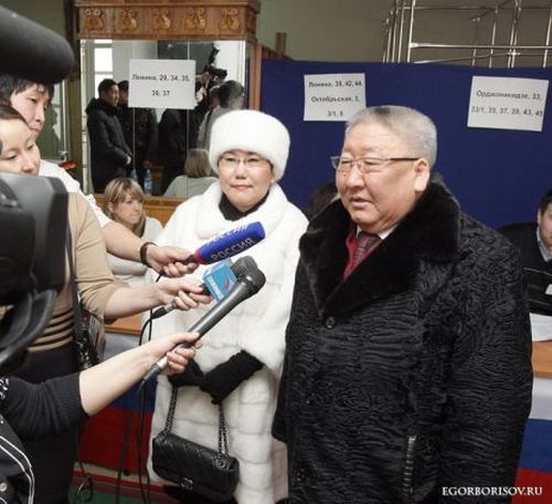 Прасковья Петровна Борисова и ее супруг, глава Якутии Егор Афанасьевич Борисов