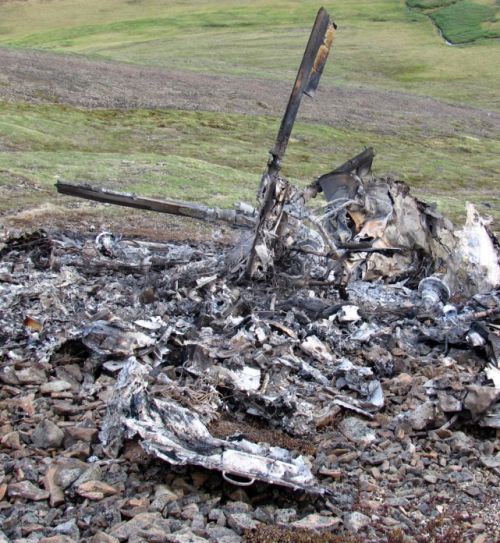 Все, что осталось от вертолета