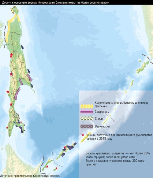 Доступ к основным водным биоресурсам Сахалина имеют не более десятка персон