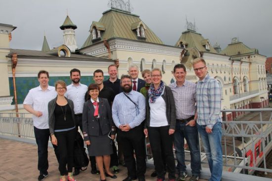 Первым пунктом в программе пребывания немцев в столице Приморья стал железнодорожный вокзал.