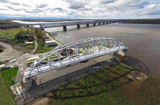 Музей истории амурского моста с высоты птичьего полета.Фото k0nstrukt0r, http://transsib-ru.livejournal