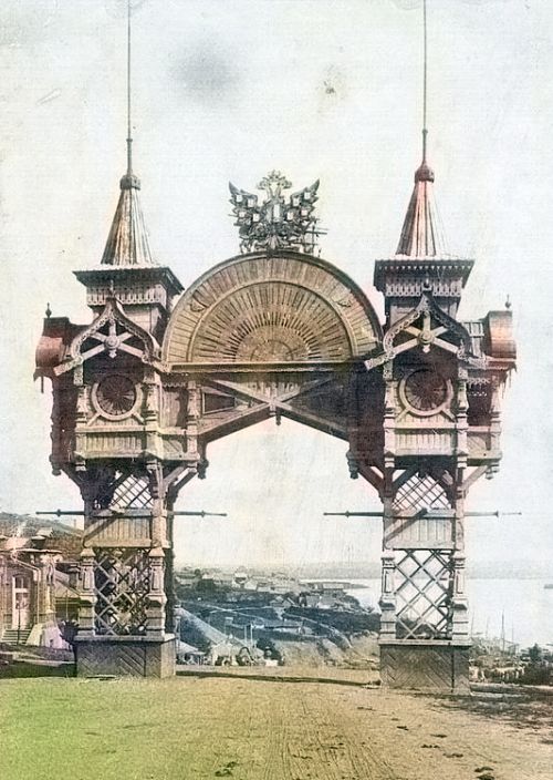 Верхняя Триумфальная арка в Хабаровке, 1891 г.