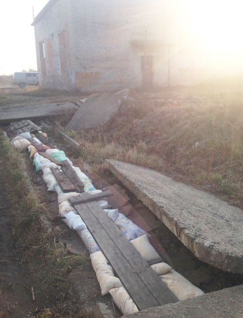 Трубы под подушками в п. Николаевка