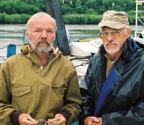 В экспедиции на реке Кур, 2004 год: Владимир Иванов-Ардашев (слева) и Юрий Васильев
