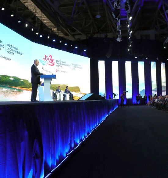 На пленарном заседании Восточного экономического форума.