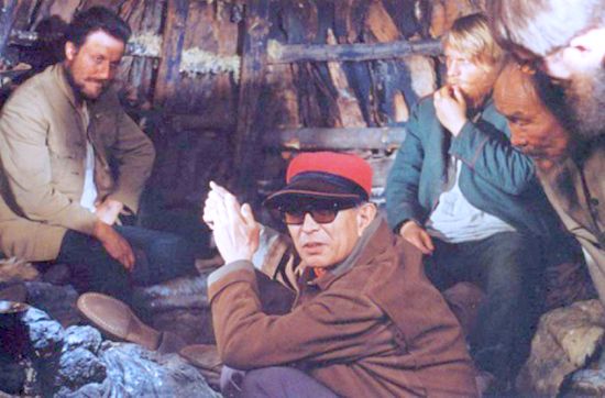 Акира Куросава на съёмках в Приморье. 1974 год