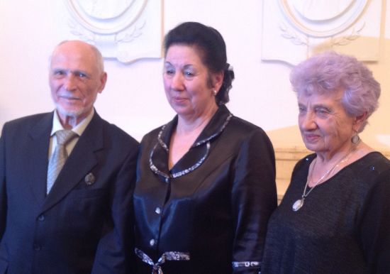 Руководство ХКО ВООПИиК: председатель Николай Крадин, зампред Людмила Ишаева и ответ.секретарь Тамара Бессолицына (слева направо)