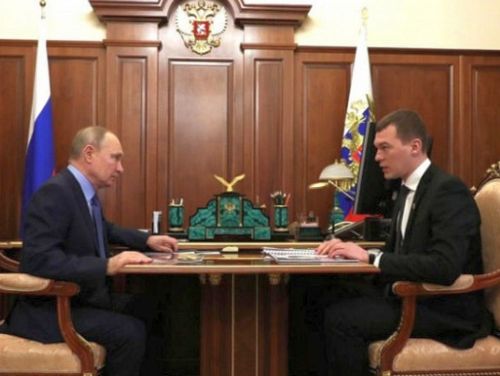 Владимир Путин и Михаил Дегтярев