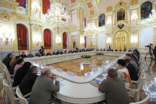 На заседании Совета по развитию гражданского общества и правам человека. Фото пресс-службы Президента России