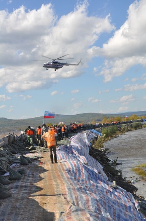 Большая вода 15 сентября 2013 г. в районе Мылкинской дамбы