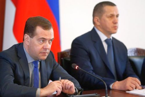 Дмитрий Медведев и полпред в ДФО Юрий Трутнев