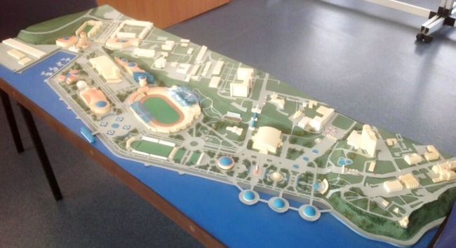 Макет нового стадиона им. Ленина. Фото Ивана Джуляка/ Нажмите, чтобы УВЕЛИЧИТЬ (нажмите, чтобы увеличить)