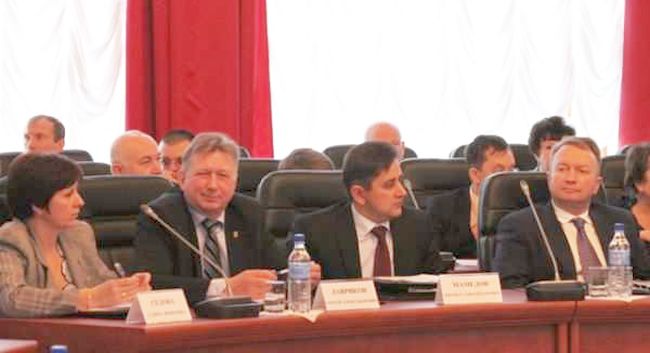 Х. Мамедов с губернатором и др. официальными лицами 