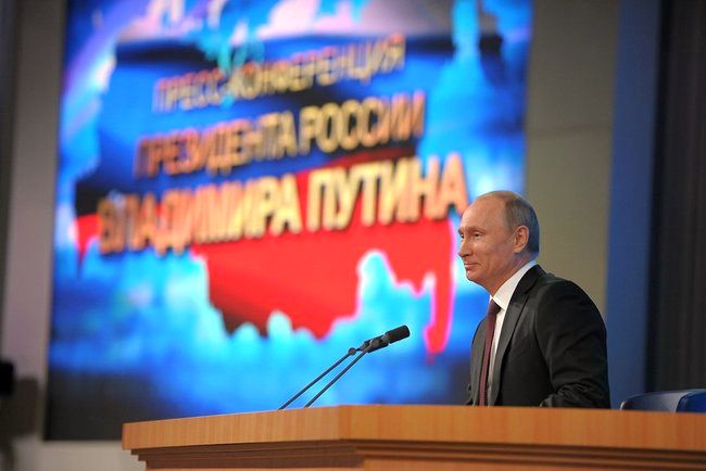 Пресс-конференция Владимира Путина. Фото пресс-службы Президента России