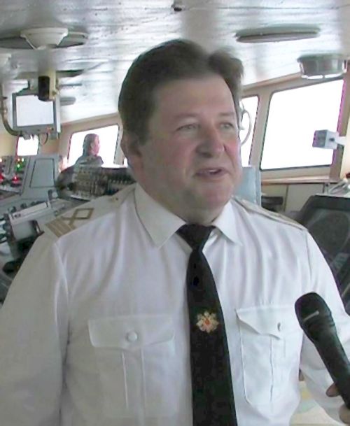Капитан океанографического исследовательского судна «Адмирал Владимирский» Александр Пышкин