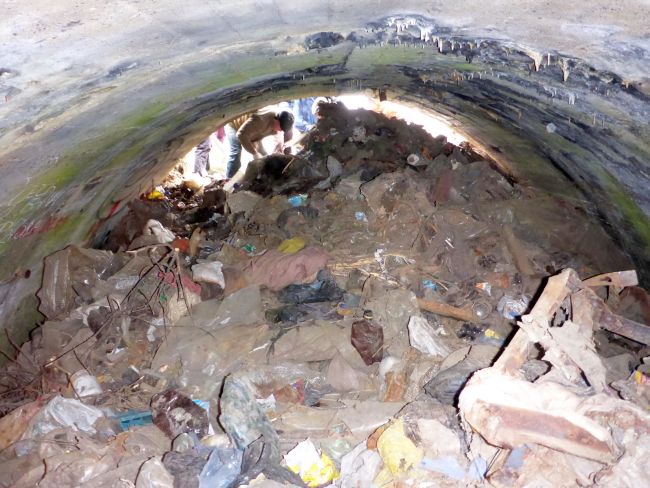 Восточный портал. Вид из тоннеля. Октябрь 2014 года