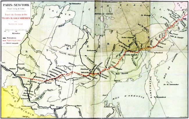 Вот такую стальную магистраль хотел построить в начале ХХ века в России американский «железнодорожный царь» Эдвард Гарриман. nilsky-nikolay.livejournal.com (нажмите, чтобы увеличить)