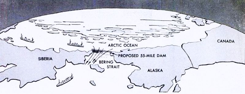 В проливе нужно построить плотину, которая не только преградит ток из Тихого океана в Ледовитый, но и с помощью насосных агрегатов обеспечит отвод воды в обратном направлении