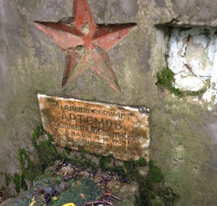 Младший сержант Артемов Владимир Максимович, 1929-1952(?). Погиб при исполнении службы. Захоронен в п. Лазарев Николаевского района.