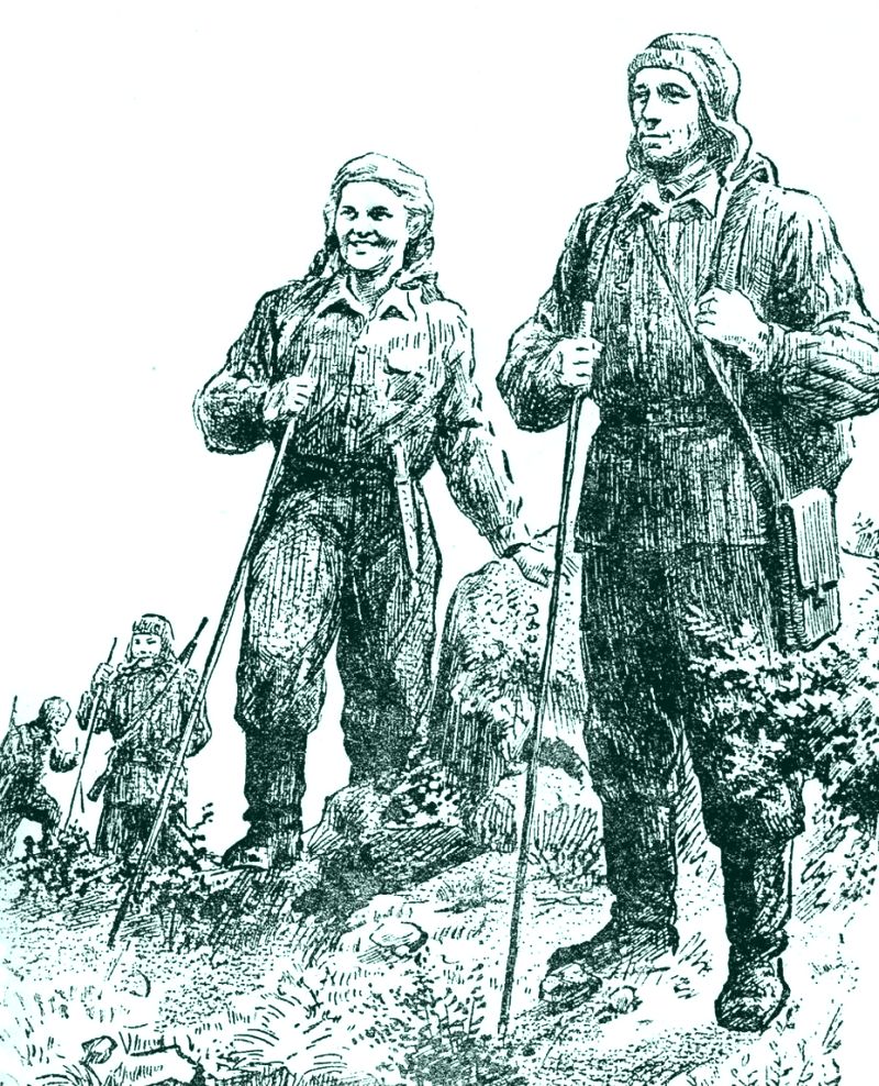 Художник-иллюстратор В.Г. Зуенко, в книге Хабаровского книжного издательства «Новый перевал» (1953), весьма похожими, изобразил автора и героя книги Юлию Алексеевну Шестакову и участника экспедиции на перевал Фауста Владимировича Колосовского.