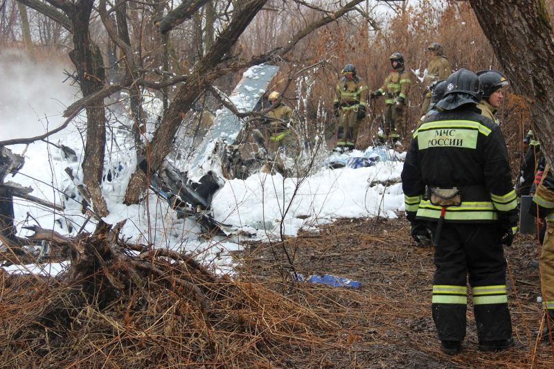 Вертолет Ми-8 разбился в Хабаровске. Фото пресс-службы ГУ МЧС России по Хабаровскому краю