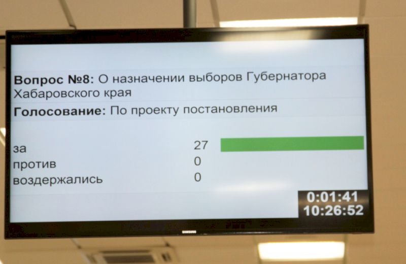 Решение о выборах губернатора принято единогласно