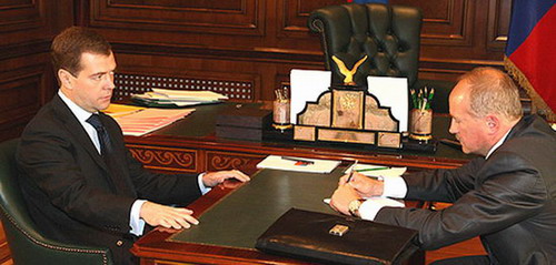 Д. Медведев и О. Сафонов