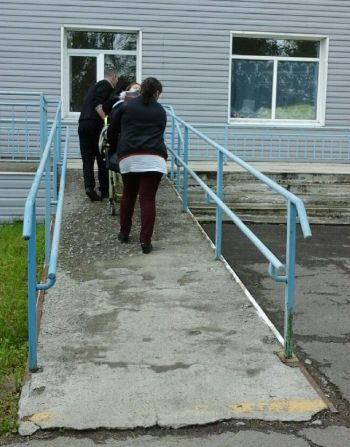 Таким был пандус в Ванинской ЦРБ