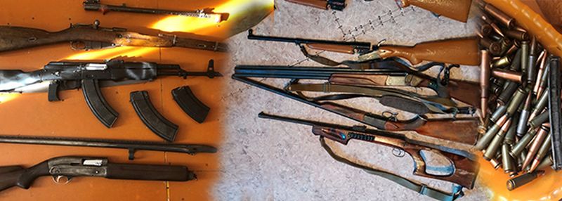 В Ванино изъяты автомат Калашникова, ружья, боеприпасы и охотничий порох