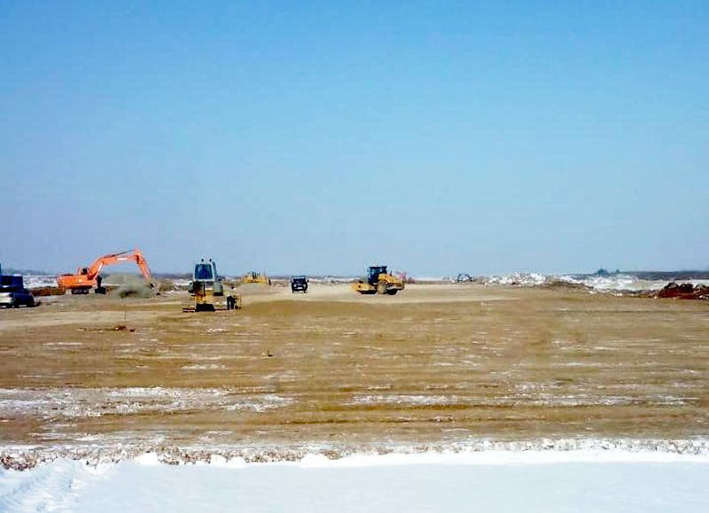 Строители новой ВПП в аэропорту Благовещенска готовы продолжать работы даже в 40 градусов мороза