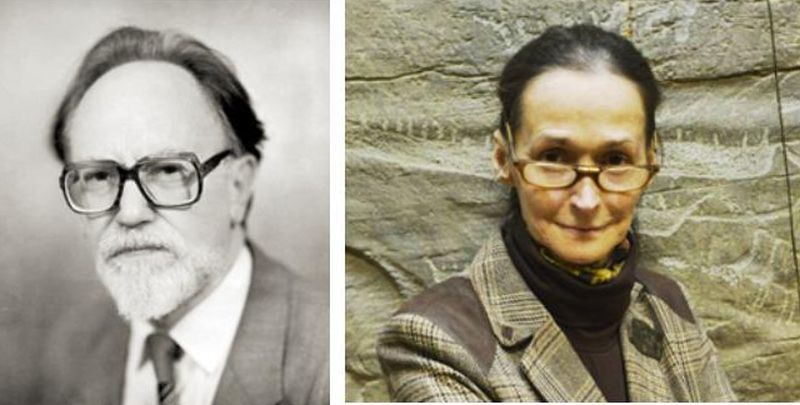 Руководители первой и второй пегтымельских экспедиций - член-корреспондент АН СССР Н.Н. Диков, доктор исторических наук Е.Г. Дэвлет.