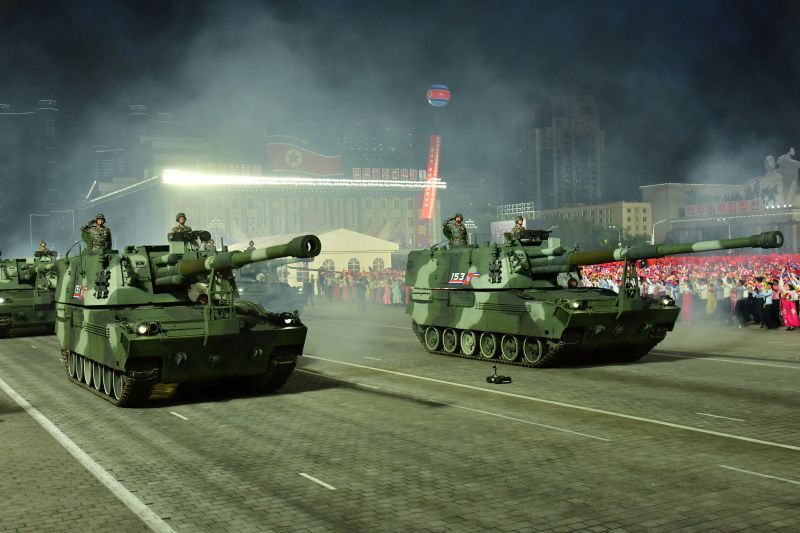 Колонна САУ новейшего типа