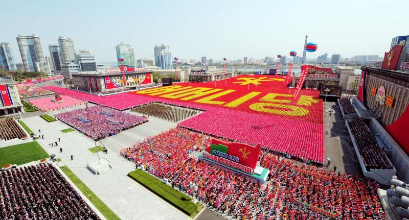 Кадр из массовой демонстрации.