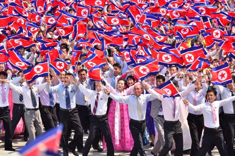 Кадр из массовой демонстрации.