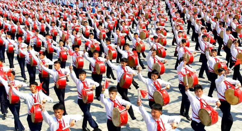 Кадр из массовой демонстрации.