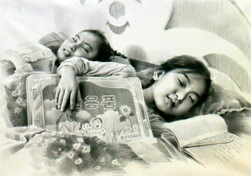 «Лоно любви». Карандашный рисунок (Ким Чжон У, 16 лет)