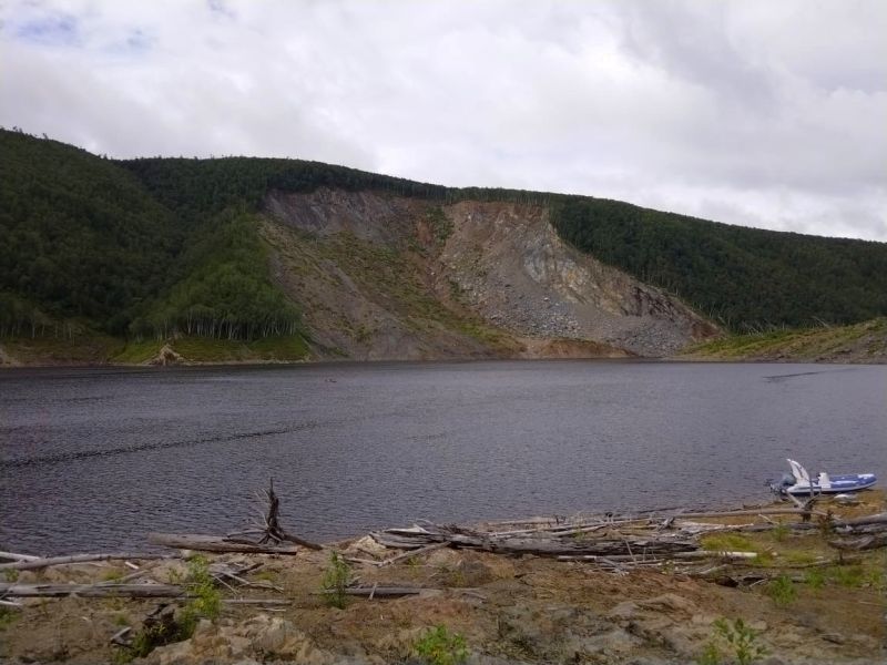 Место оползня