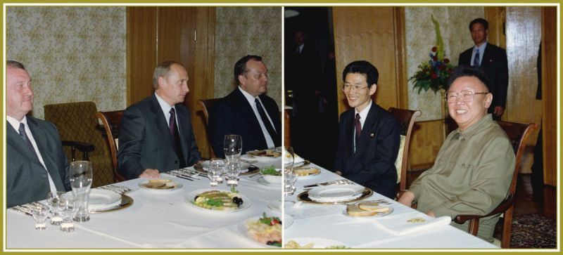 В гостиничном доме во Владивостоке В.В. Путин устроил ужин в честь Ким Чен Ира