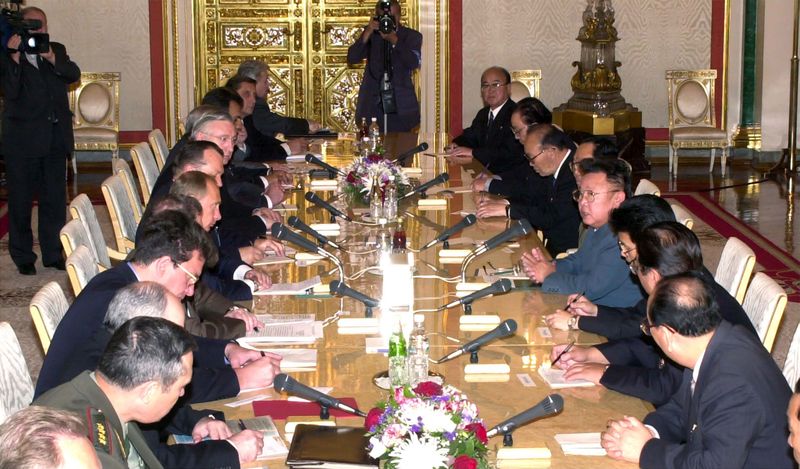 На переговорах с В. В. Путиным.