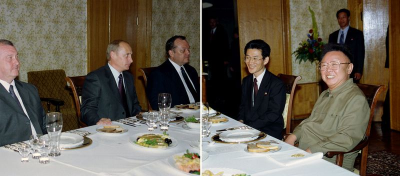 На банкете, устроенном В. В. Путиным.