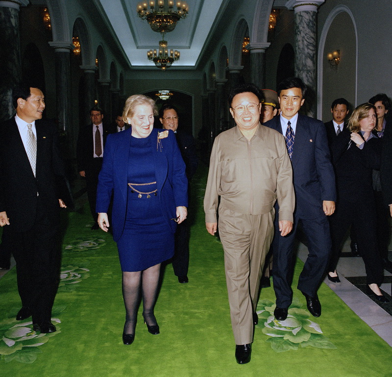 С госсекретарем США Мадлен К. Олбрайт. Октябрь 2000 года.