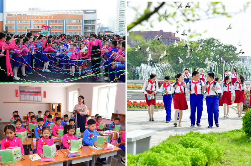 В рамках 12-летнего всеобуча дети встречают новый учебный год.