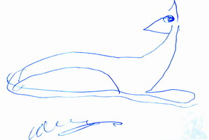 Л. Никитин - рисунок синего кота/ Нажмите, чтобы УВЕЛИЧИТЬ (нажмите, чтобы увеличить)