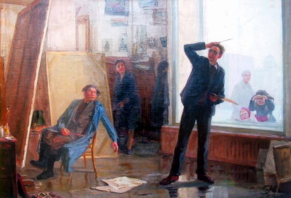 Цивилев Г. Художники в мастерской