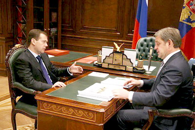 Д. Медведев и С. Дарькин