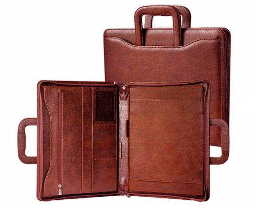 Папка-портфель Beltguys. кз. ср.-коричн. молния.