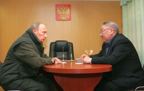 В. Путин и Е. Борисов