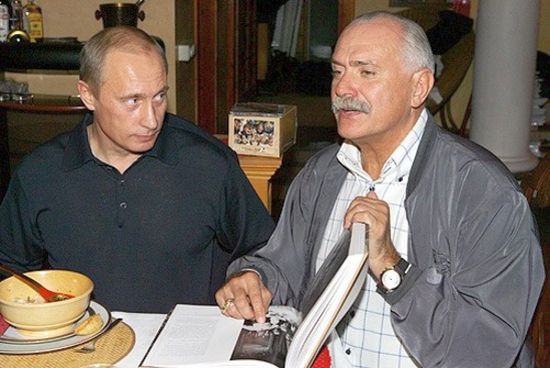 В. Путин и Н. Михалков